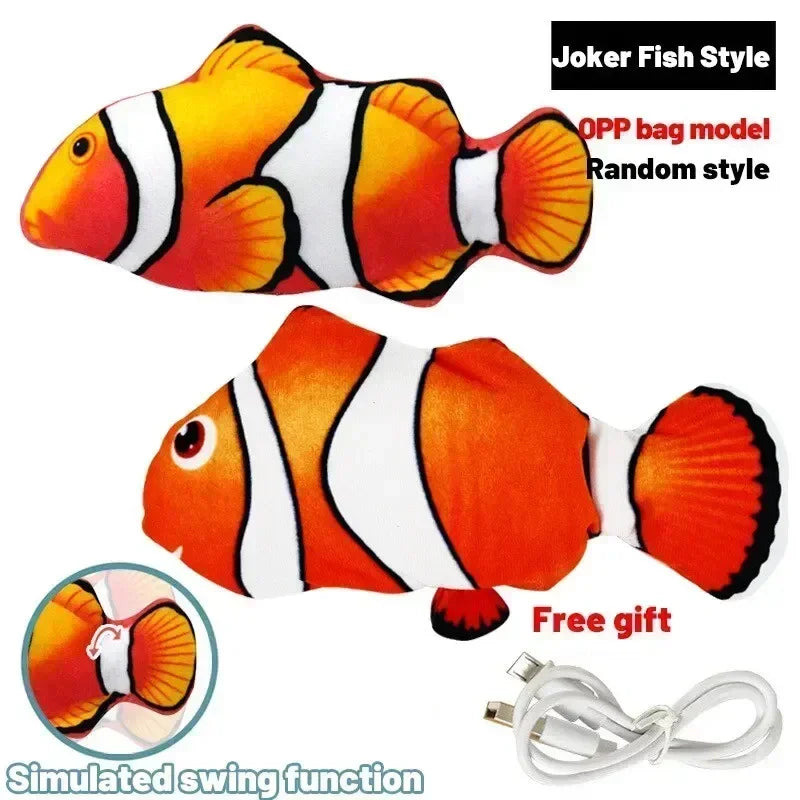 Cats Toy Fish USB Charger Toys for Cats Interactive Electronics Realistic Pet Cats Chew Cats & Dogs Products Home Accessories