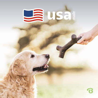 Maplestick Durable Dog Chew Toy for Aggressive Chewers, Real Maplewood, Medium