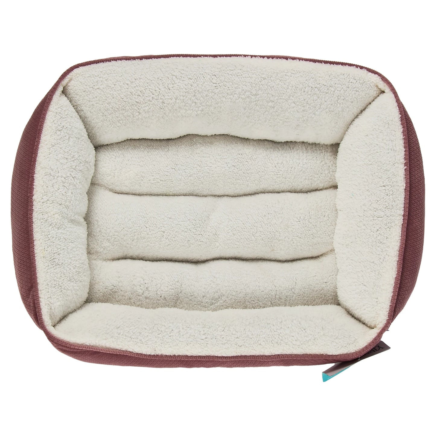Small Cuddler Pet Bed, Pink and White, 24" X 18"
