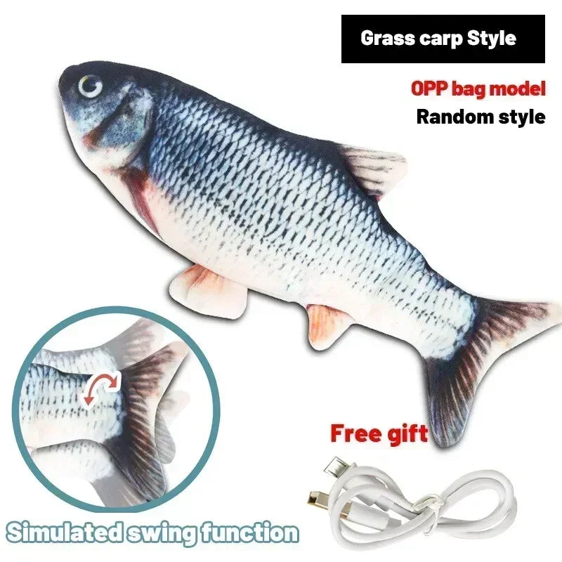 Cats Toy Fish USB Charger Toys for Cats Interactive Electronics Realistic Pet Cats Chew Cats & Dogs Products Home Accessories