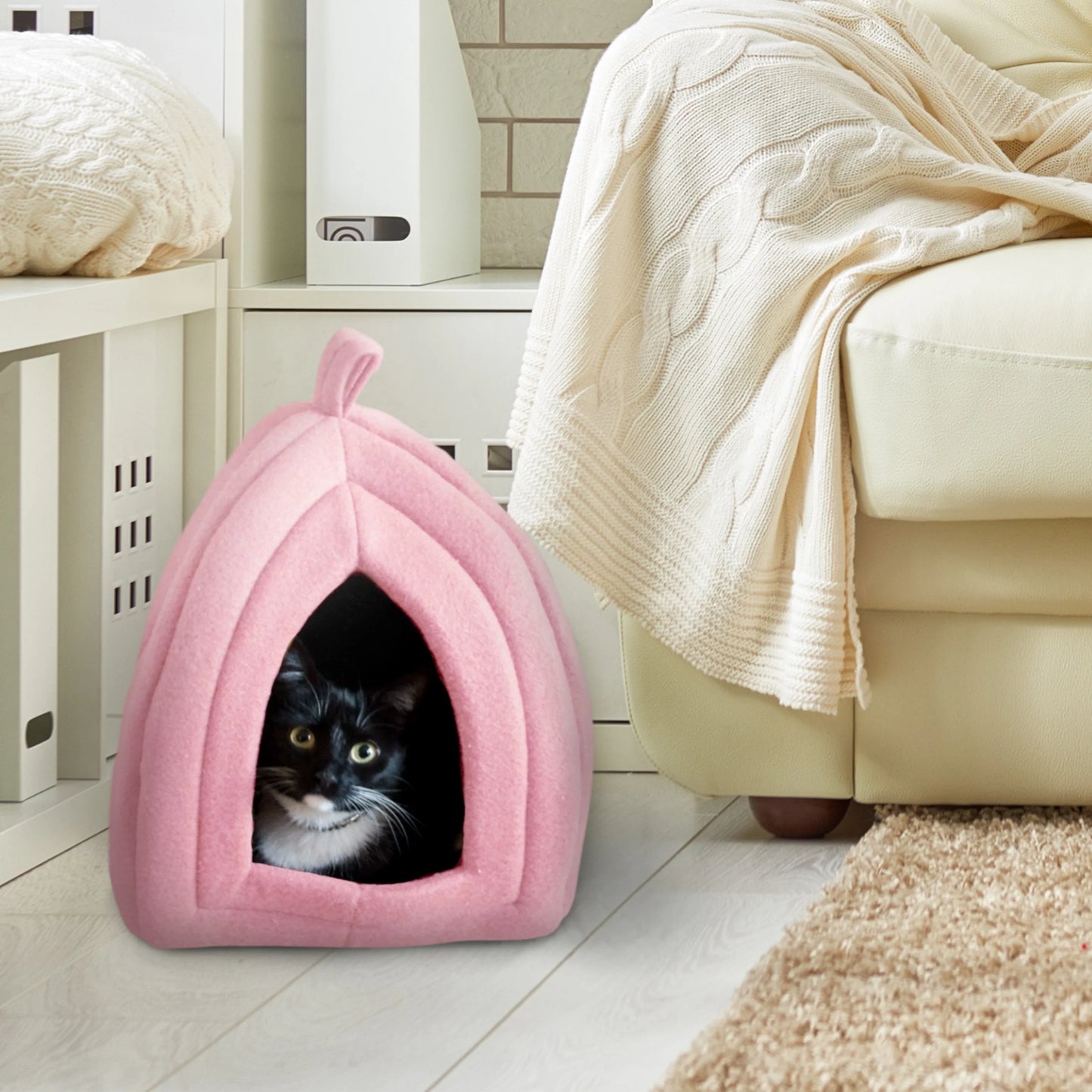 Igloo Pet Cat Bed, Pink